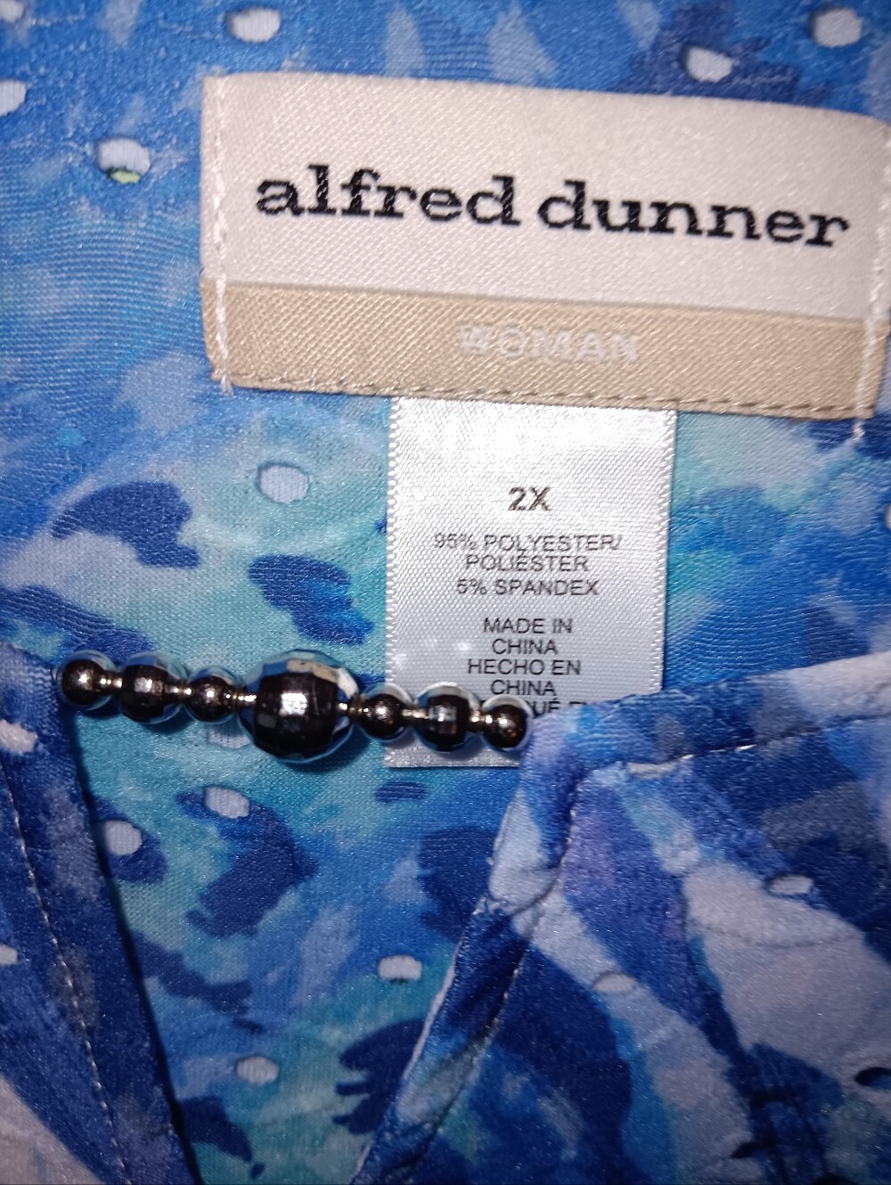 Nwt Alfred Dunner Women's 3/4 Sleeve Pullover Top - Picture 3 of 10